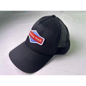 NWT Happy Dad Hard Seltzer Classic Trucker Hat Black Mesh Snapback Cap One Size